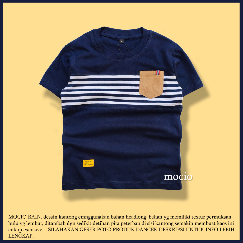 MOCIO RAIN - navy - 1-12th - kaos distro anak laki - kaos anak laki - laki - baju kaos anak