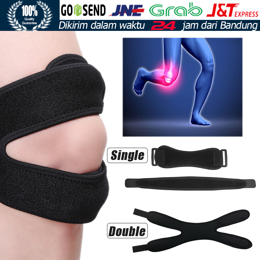 Deker Patela Tendon / Deker Lutut / Knee Support / Brace Olahraga Untuk Kesehatan / Bersepeda / Fitn