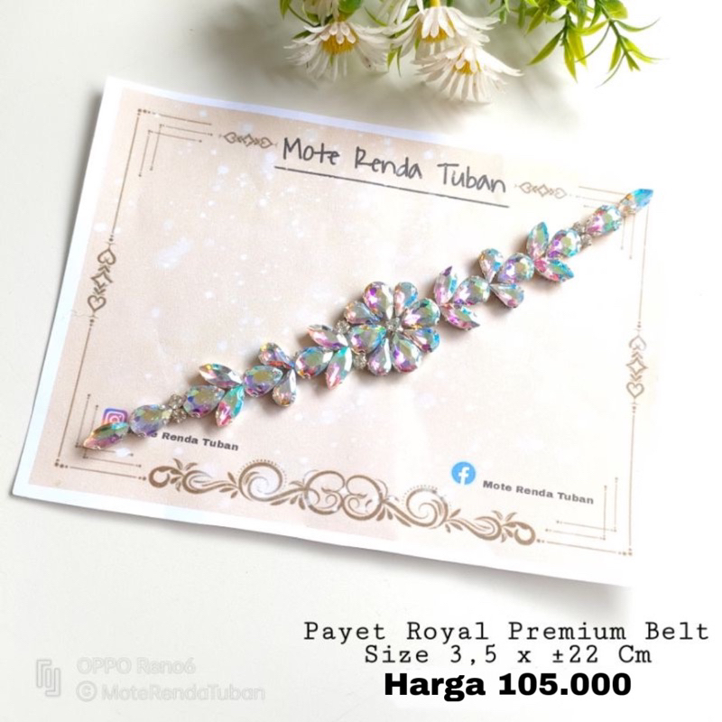 Payet Royal Premium Belt | Payet Kristal Jahit