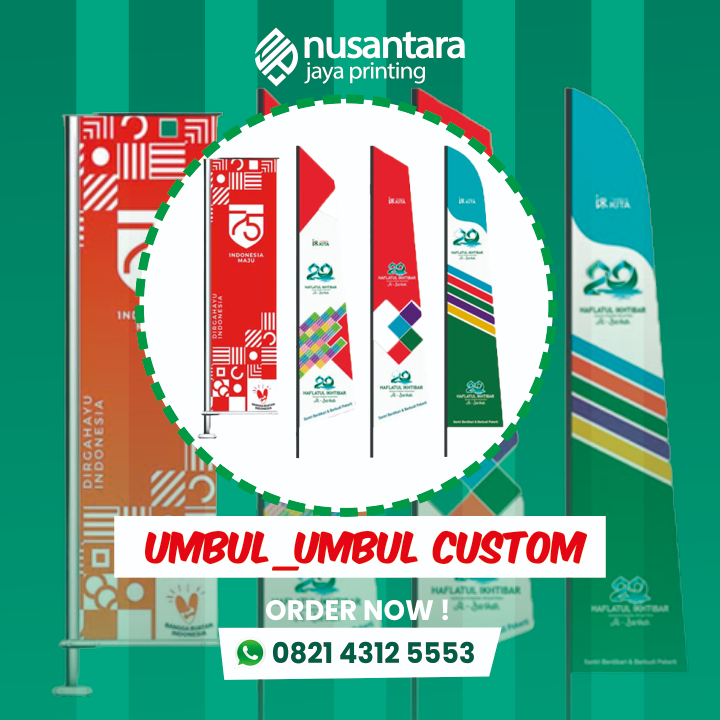 CETAK UMBUL UMBUL KAIN | CETAK UMBUL UMBUL CUSTOM CEPAT