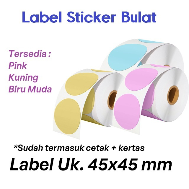 

CETAK LABEL STICKER BULAT LABEL USAHA PRINT 50 Pcs