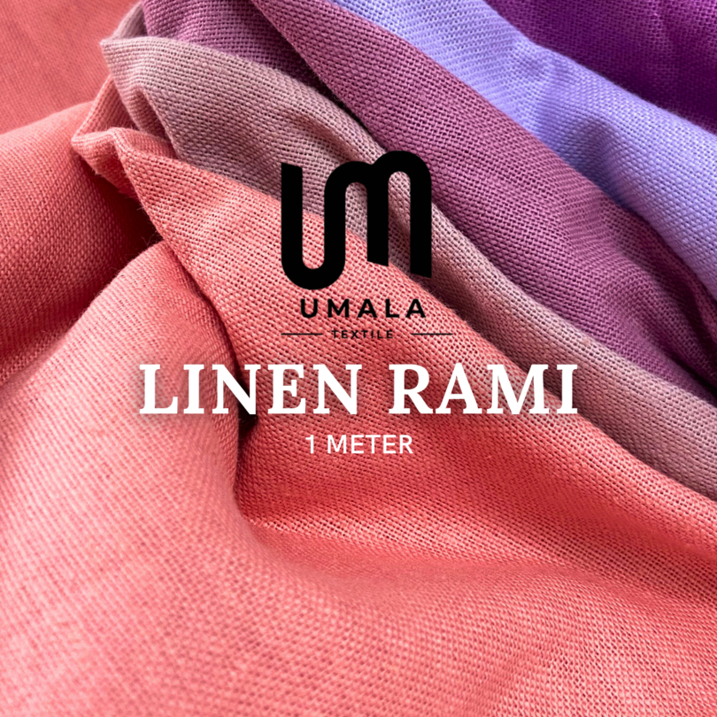 Kain Bahan Kemeja/Koko/Casual 1 Meter - Linen Rami