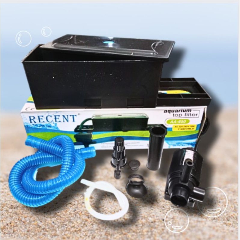 Pompa aquarium Box filter lengkap KIYOSAKI, AQURA, RECENT, TAKARI 650