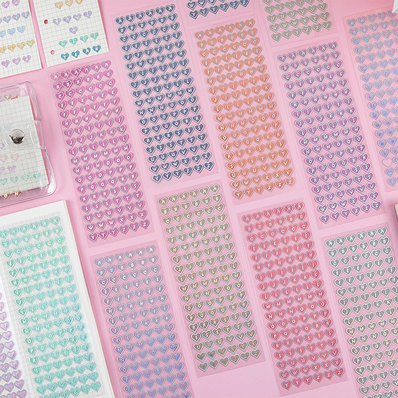 

1Pc Sticker Nama Alphabet Hologram Journaling Decoration