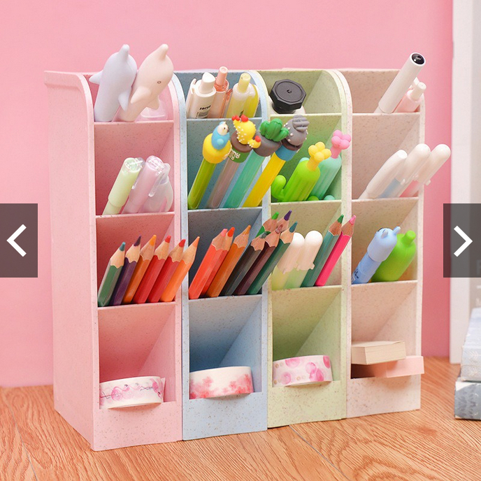 

Rak Mini Tempat Alat Tulis Pensil Kosmetik 4 Stand Sekat