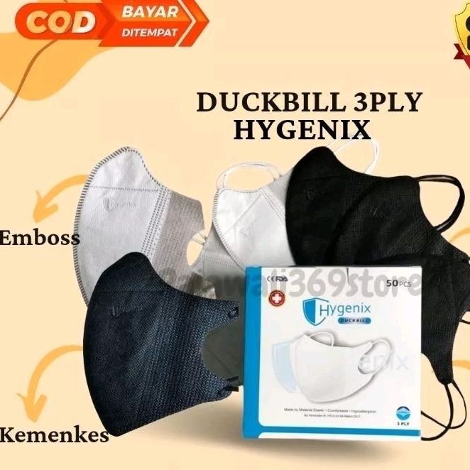 Masker Hygenix Putih isi 50