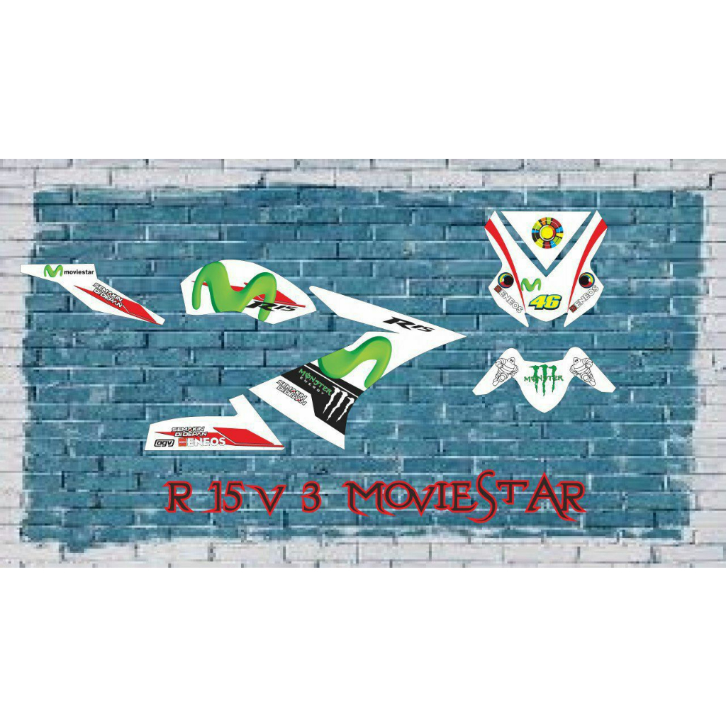 Stiker Variasi R15 V3 Movistar