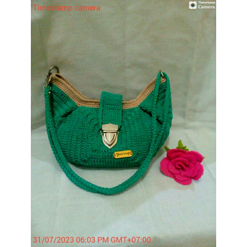 tas jinjing tas selempang wanita tas rajut pesta tas rajut handmade Sling bag rajut tas hp