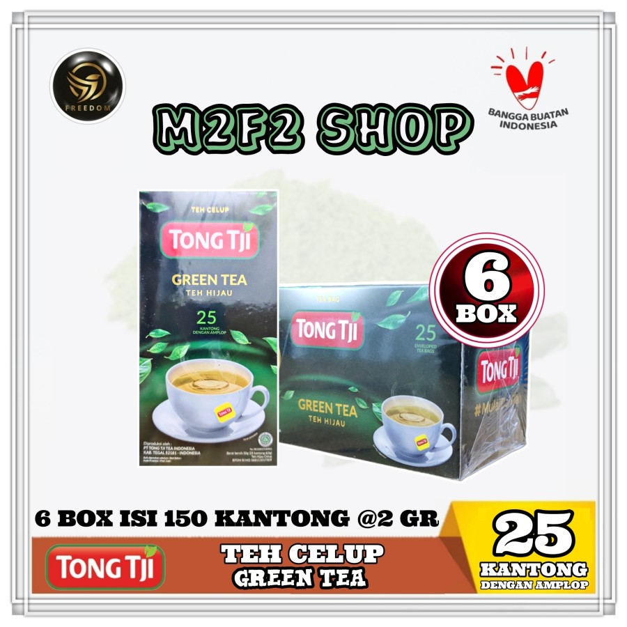 

Teh Celup Tong Tji Green Tea Teh Hijau Isi 25 Kantong - 50 gr (Kemasan 6 Box)