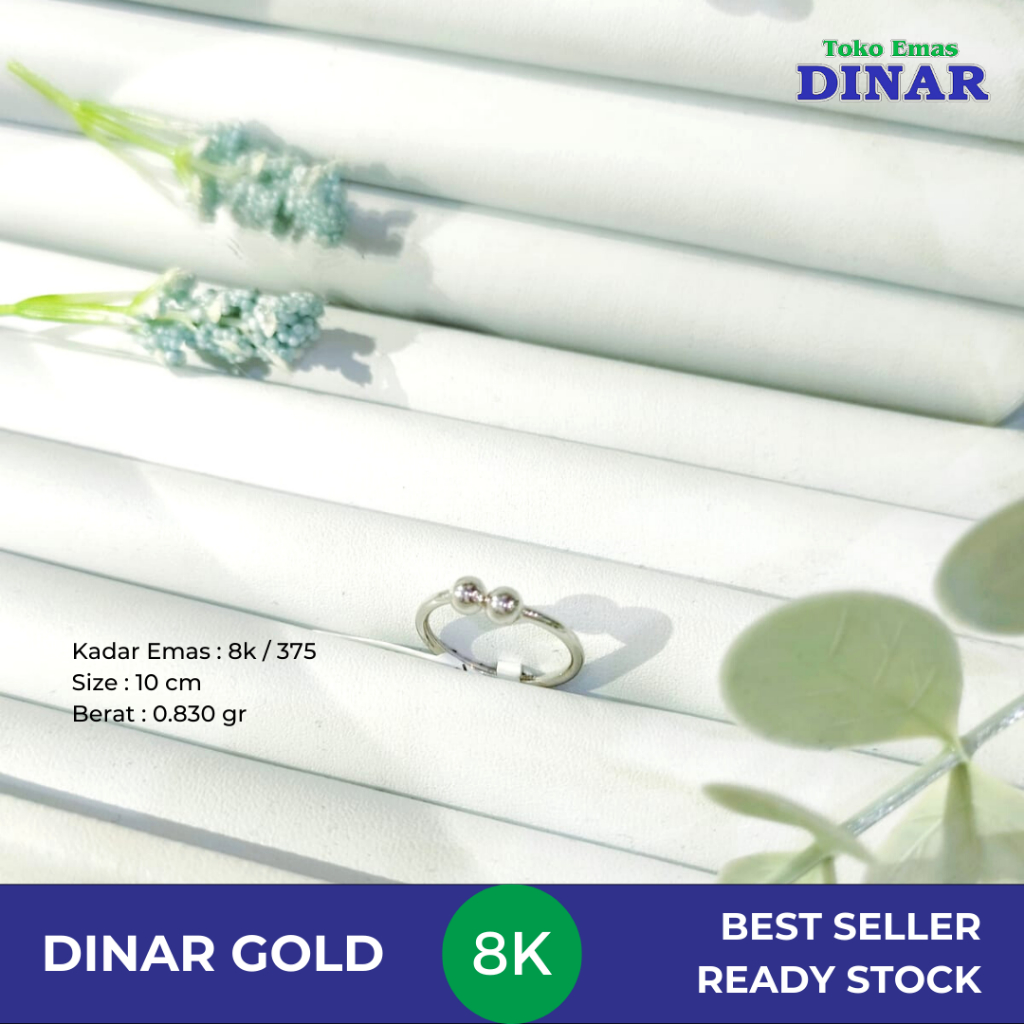CINCIN RUPA PUTIH - EMAS MUDA - KADAR 8K/375