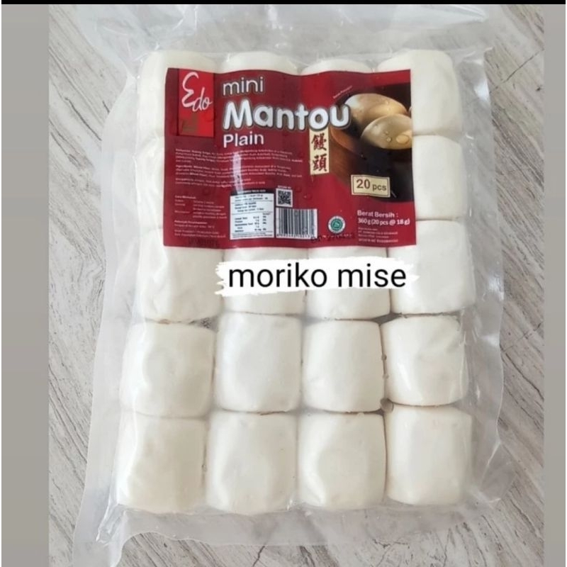 

edo mini mantou plain 360 gr isi 20 pc / frozen bread roti mantau mini pau