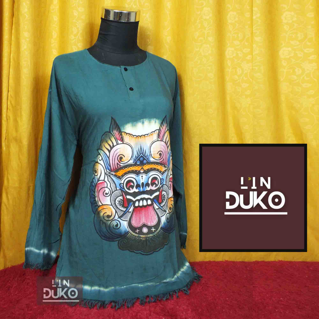 Baju bali lengan panjang - kaos bali - baju barong bali - atasan bali