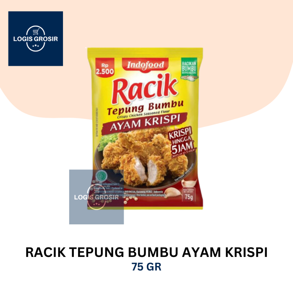 Indofood Racik Tepung Bumbu Ayam Krispi 75 g 75gr Crispy Kentaki Murah