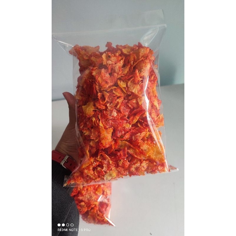 

Emping jagung pedas manis