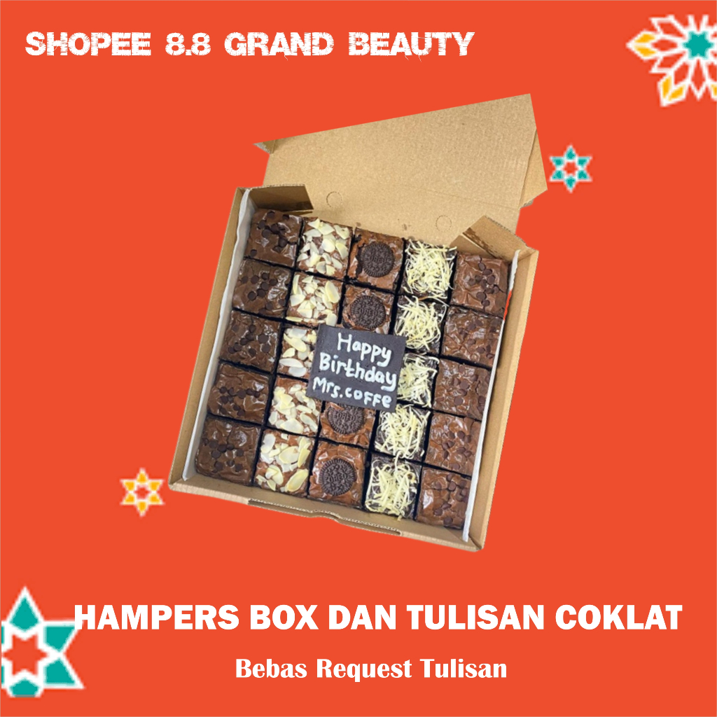 

HAMPERS BOX DAN TULISAN COKLAT BROWNIES