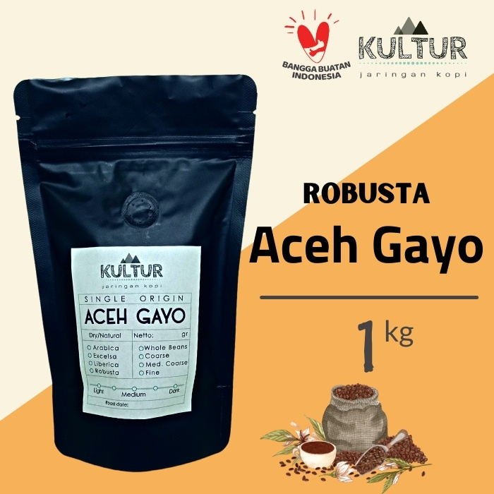 

COFFEE BEAN BIJI KOPI ROBUSTA ACEH GAYO 1 KG
