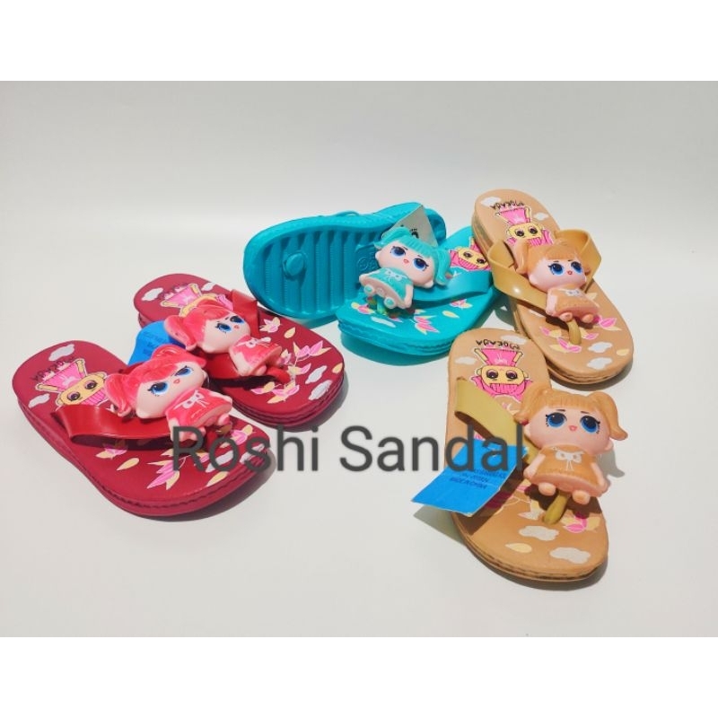 Sandal japit LOL,Sandal anak perempuan,sandal viral