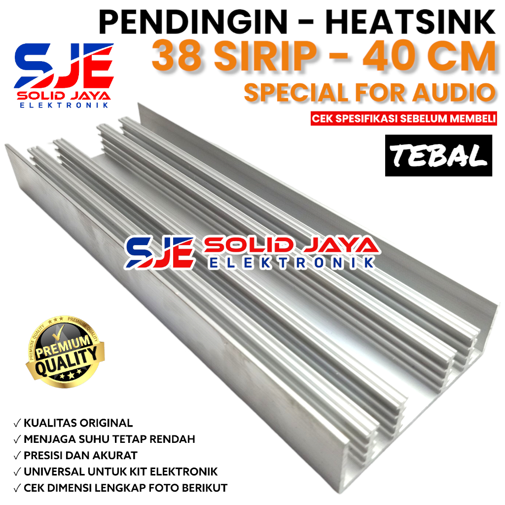 PENDINGIN HEATSINK 38 SIRIP 40 CM SPECIAL SPESIAL MODEL 38 SIRIP YIROSHI SOCL JBL SOCL OCL AUDIO MK 