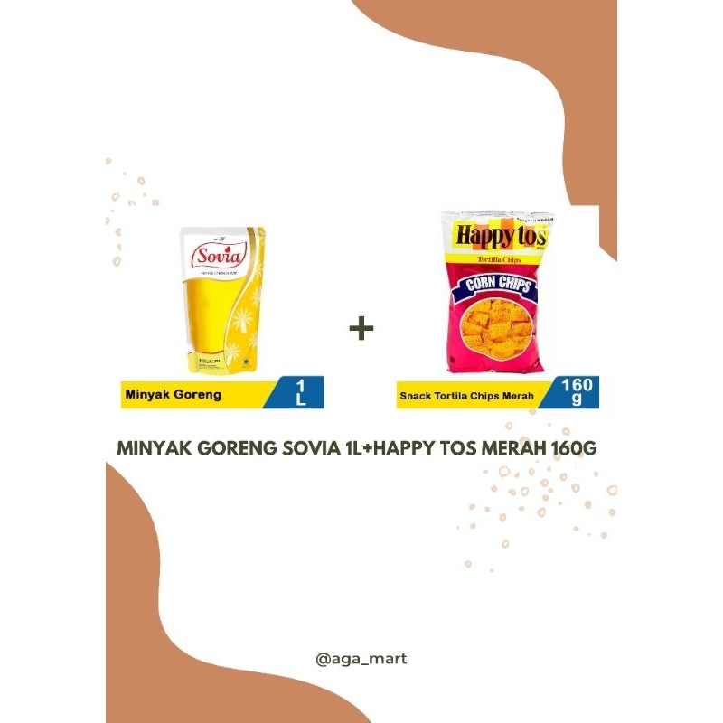 

Minyak Goreng Sovia 1L+Happy tos Merah 160g