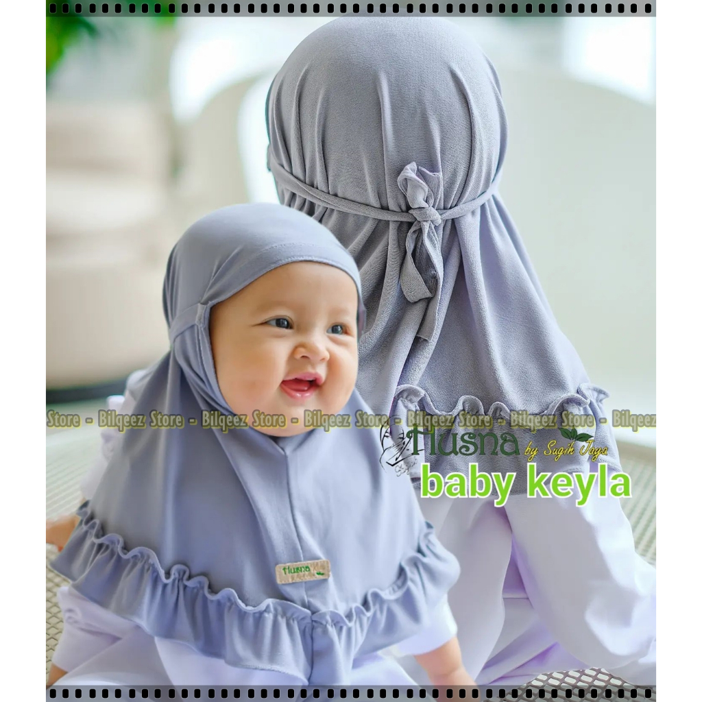 Husna Sugihjaya Hijab Baby Keyla Bahan Jersey Premium Zara Usia 0-3 Tahun By Bilqeez Store