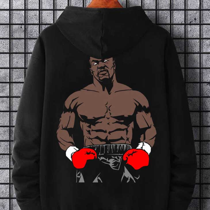 Jaket Hoodie Mike Tyson Hoodie Casual Unisex Bahan Katun
