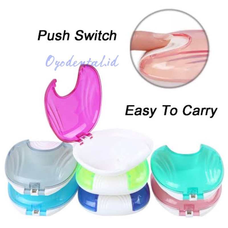 Kotak Retainer Flip / Tempat Wadah Retainer Gigi Palsu