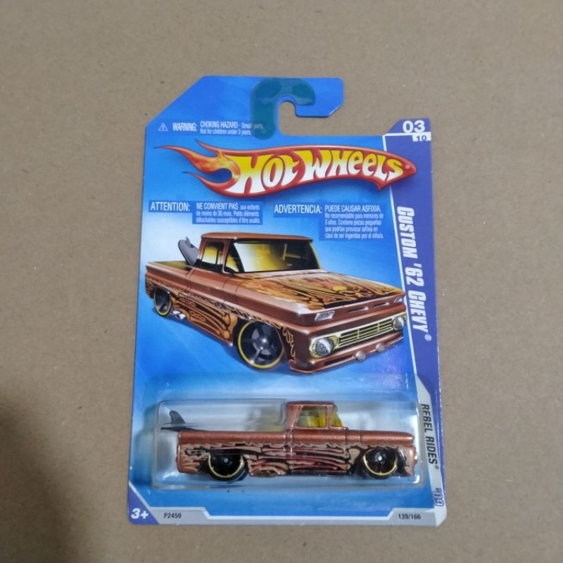 hotwheels custom 62 Chevy pick up flame