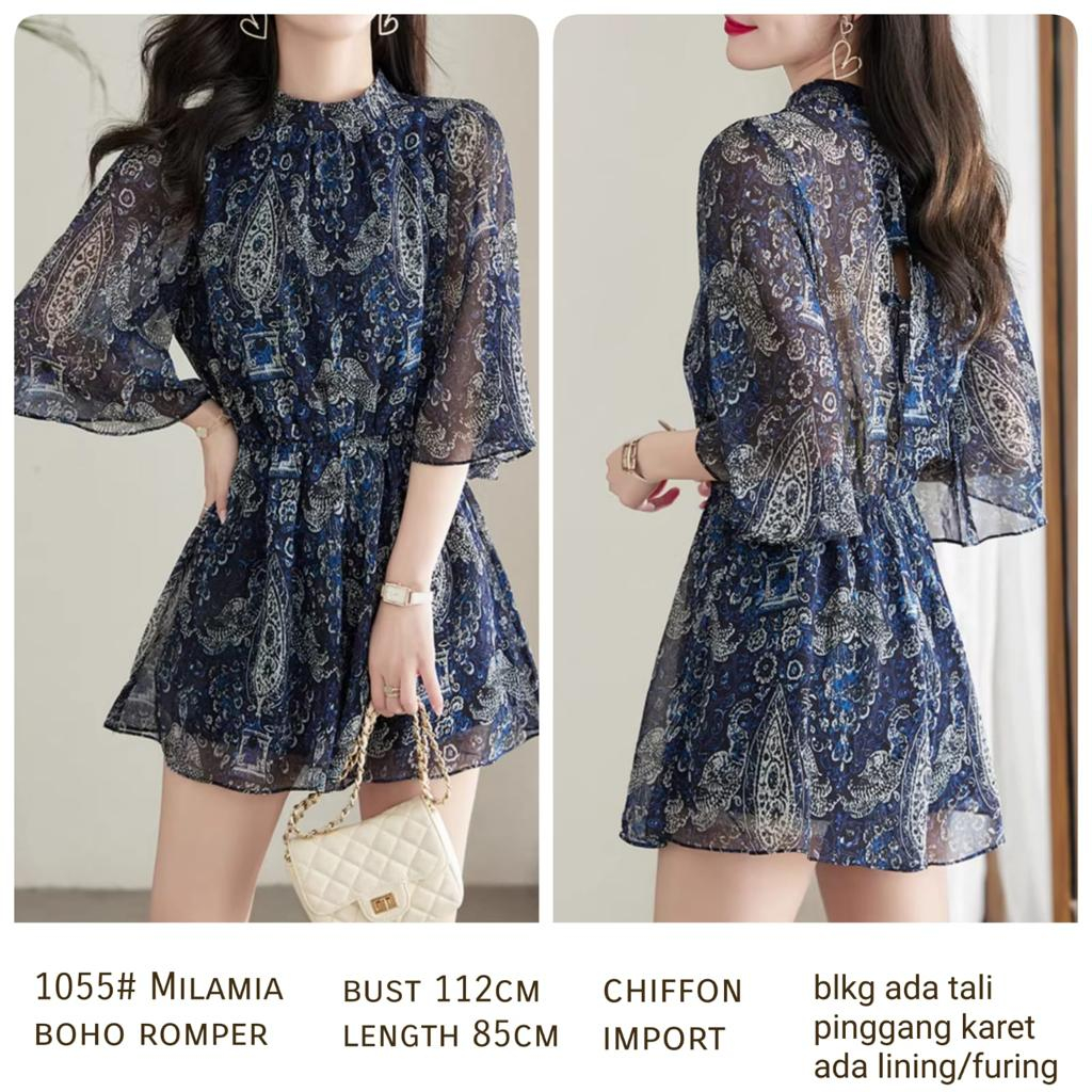 GROSIR FASHION 1055 milamia boho romper FASHION WANITA three m threem 3m 3ms TM