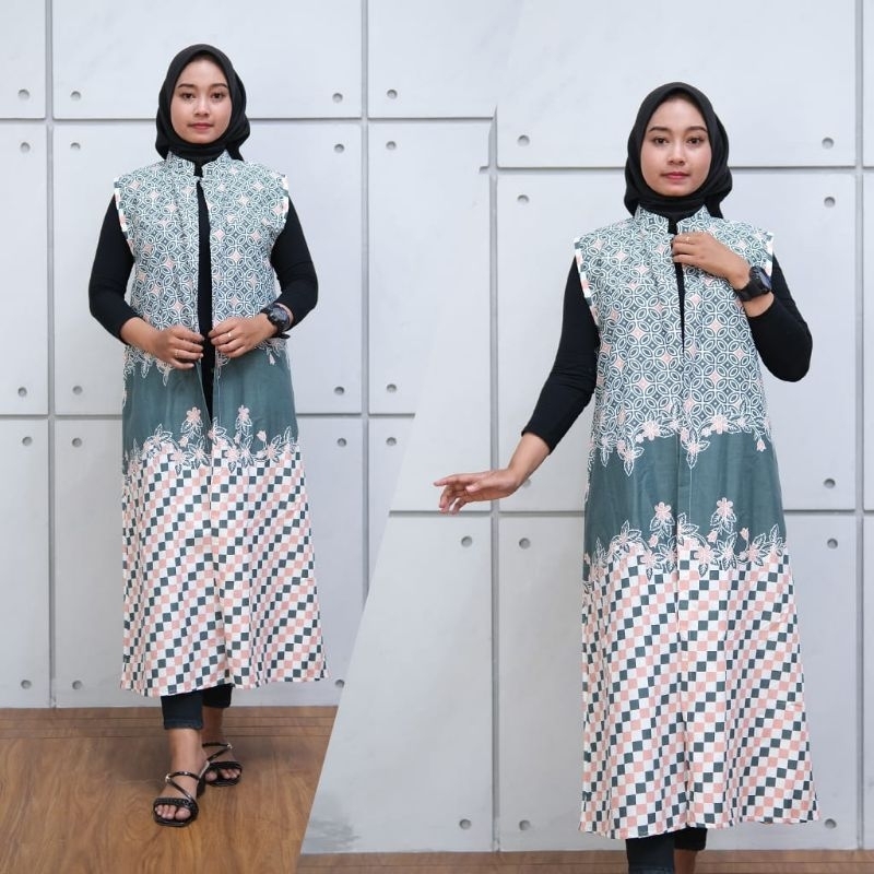 LONG CARDI MAXI BATIK | ATASAN WANITA | BLAZER BATIK