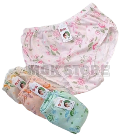 12 Pcs Celana Dalam Wanita Dewasa Remaja Anak Cd Perempuan Morif Bunga ORIN