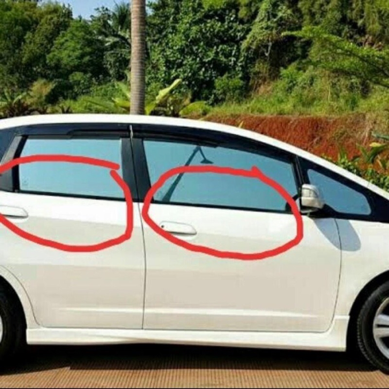 Karet pelipit kaca luar mobil Honda jazz tahun 2008 2009 2010 2011 2012 2013
