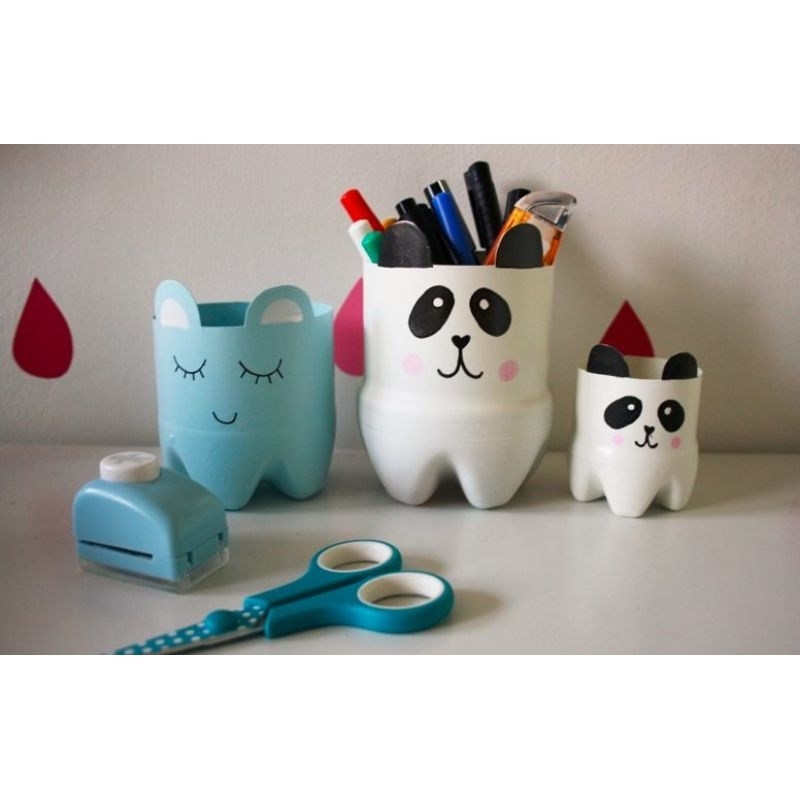 

tempat alat tulis lucu bergambar wajah hewan (kerajinan tangan)