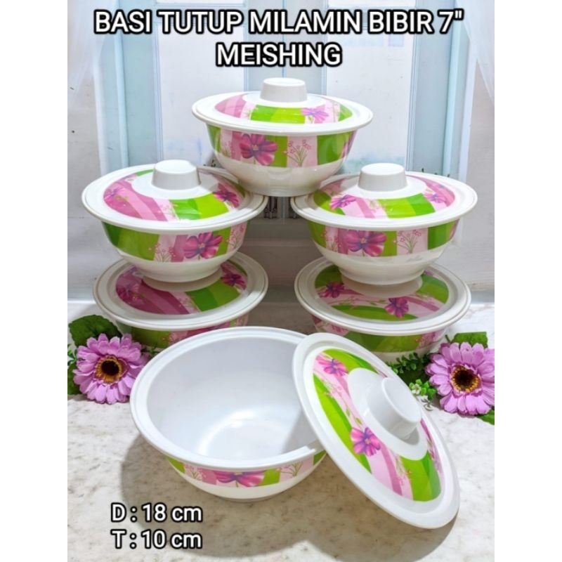 Basi Tutup Melamin Meishing Isi 6 Buah