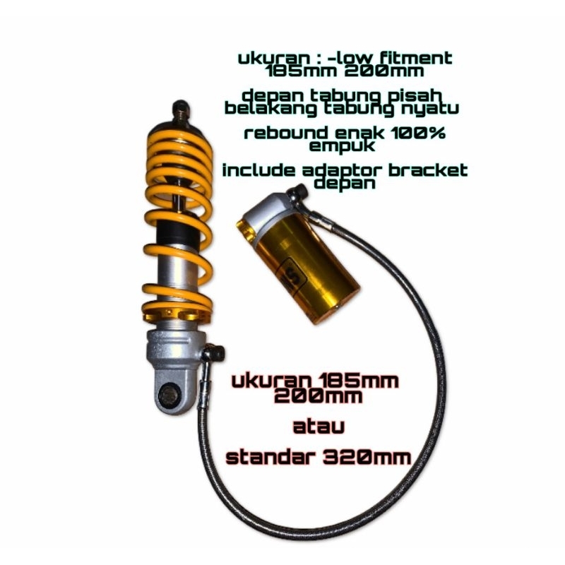 Shockbreaker vespa matic tabung pisah ukuran pendek depan