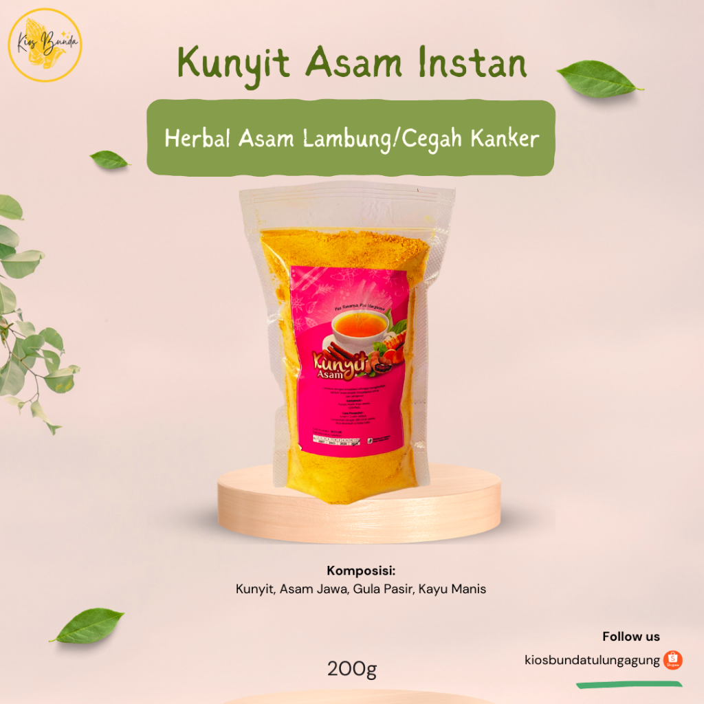 

Kunyit Asam/Kunyit Asem Instan Cegah Kanker/Herbal GERD/Asam Lambung 200g