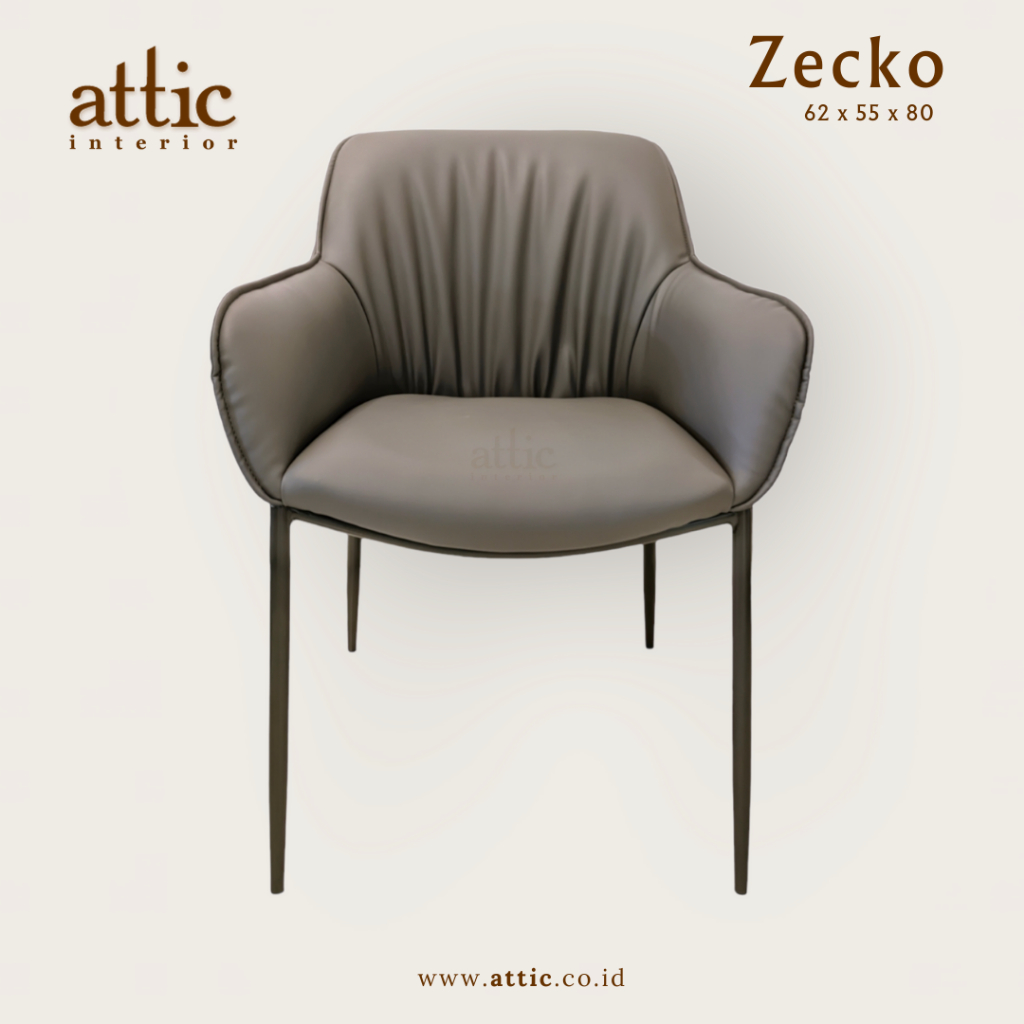 ZECKO Kursi Makan Kulit Sintetis Dining Chair Dining Set Modern Import Kursi Hotel Kitchen Set Kursi