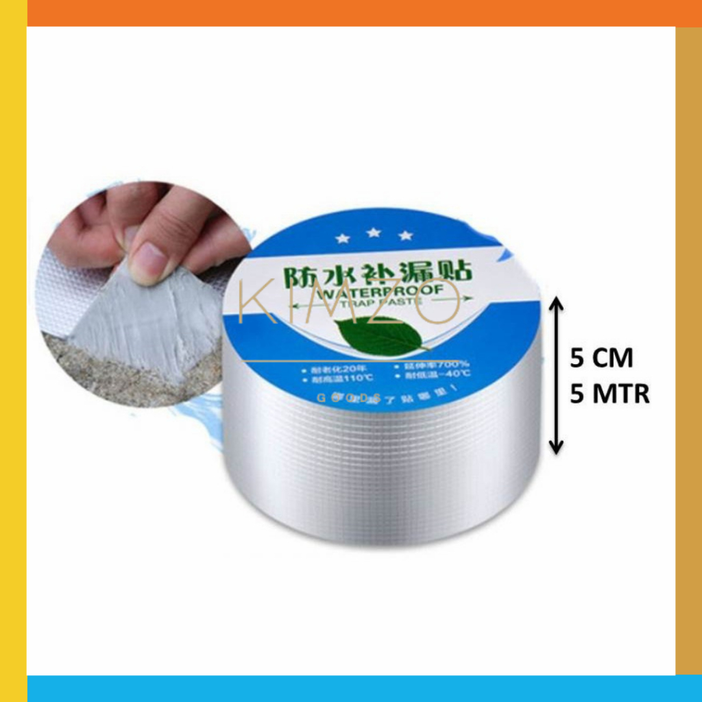 Lakban Aluminium Foil Tape Isolasi Waterproof Atap Kolam Anti Bocor