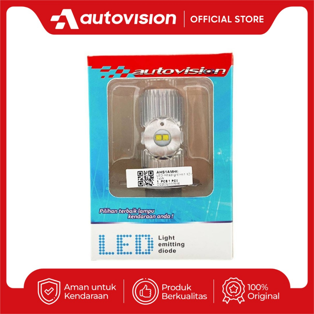 Lampu Utama Motor LED Autovision CR8 HS1/H4 12V 14W+14W