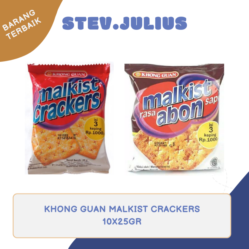 

malkist crackers varian rasa renceng 10x25gr