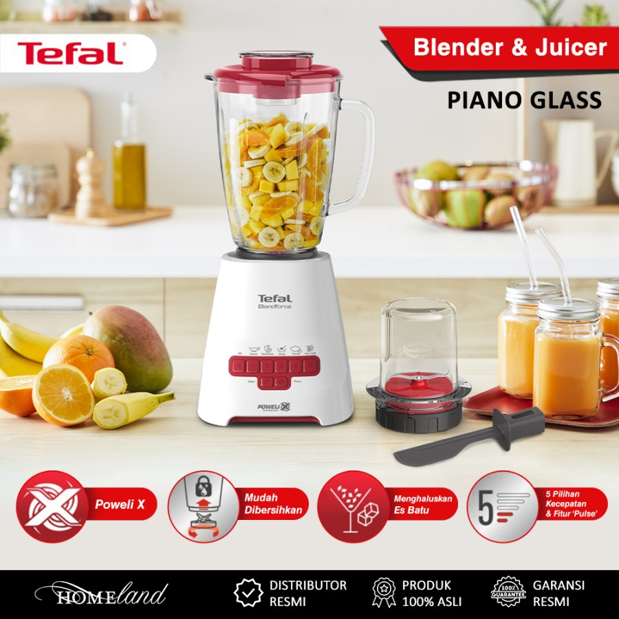 TEFAL Blendforce Piano BL477 Blender 2L Blender Bumbu 350W