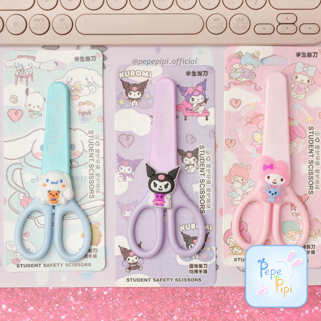 

Gunting Seath Sanrio No. 9105 aman dengan tutup Safety Scissors Gunting anak Unik Gunting Kertas Pemotong Kertas