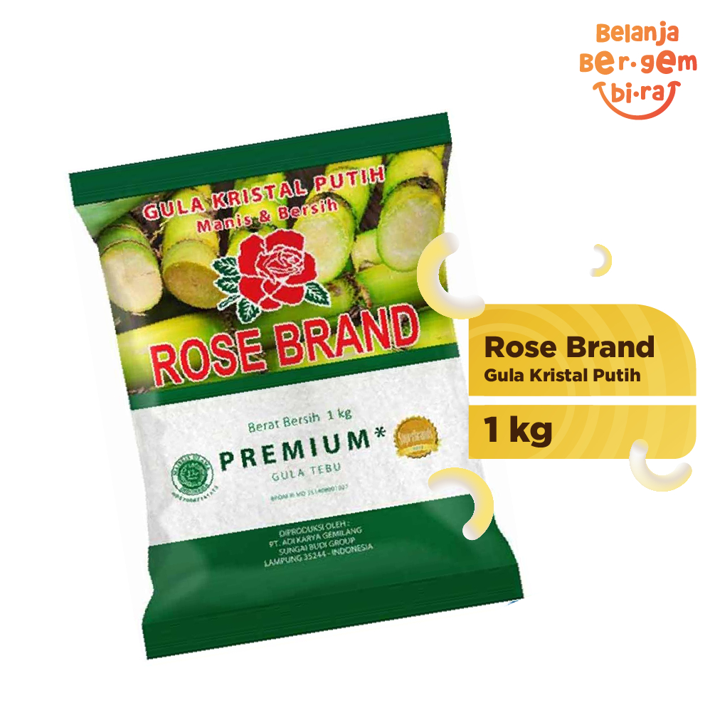 

GULA PASIR 1 KG ROSE BRAND