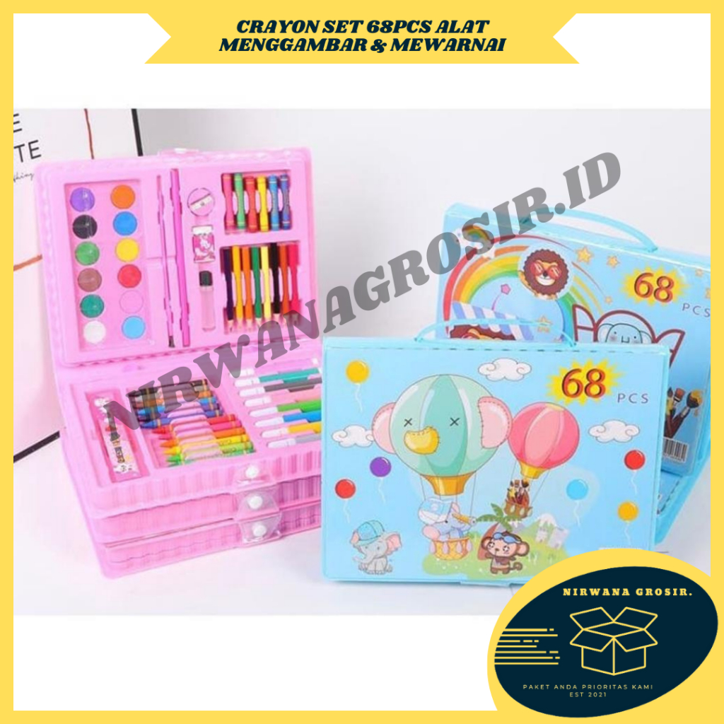 

NG CRAYON SET 68 PCS KRAYON / PENSIL MEWARNAI ANAK 68PCS