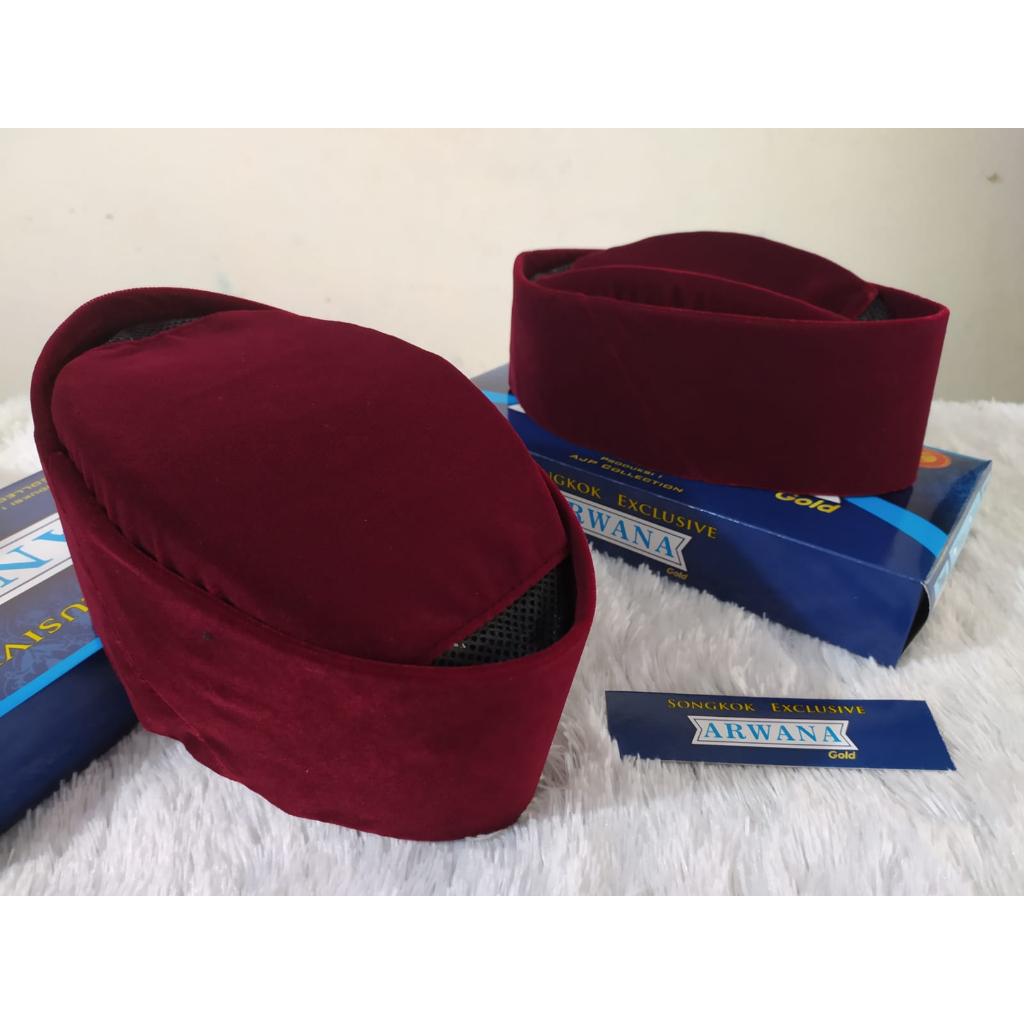 PECI ARWANA SUSUN MERAH MAROON/SONGKOK MAROON