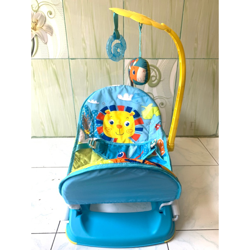 MASTELA Baby Bouncer 1 Recline BLUE-GIRAFFE