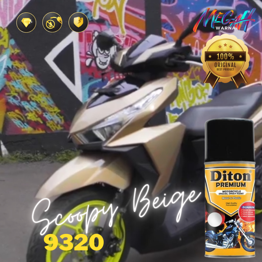 Cat semprot pylox/pilok Diton Premium Beige Cream Honda Scoopy