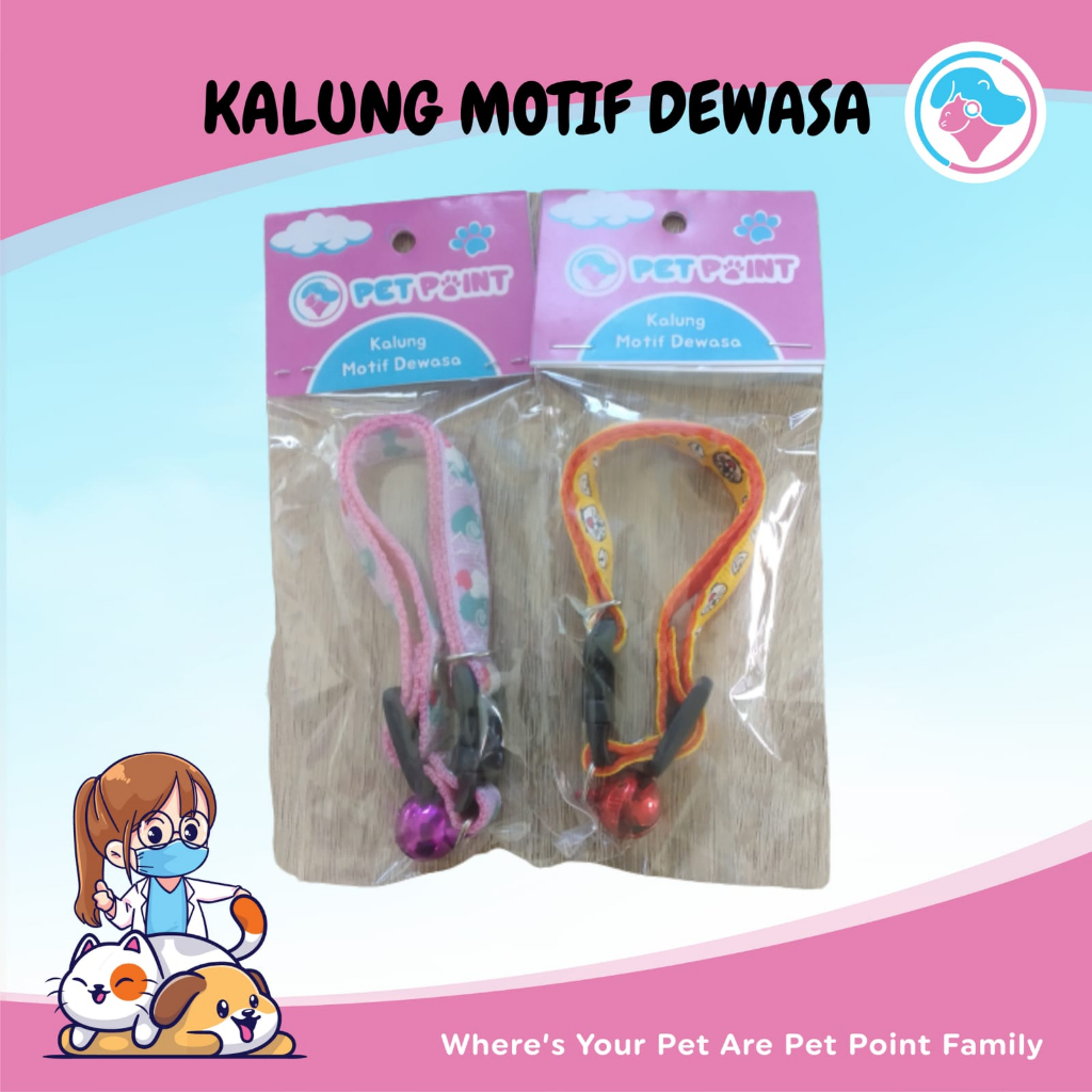 Kalung Motif Dewasa Aksesoris Hewan Peliharaan Kucing Anjing