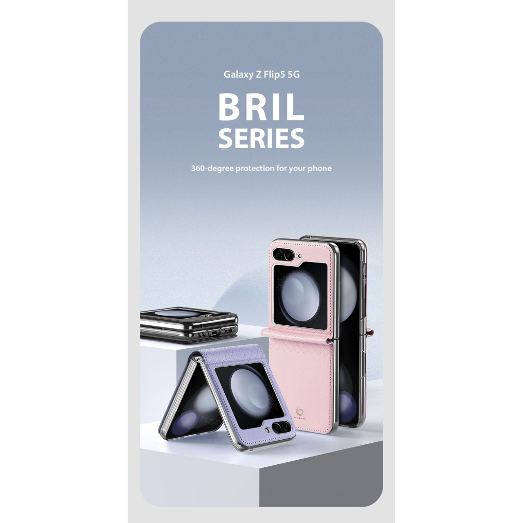 DUX DUCIS LEATHER BRIL SAMSUNG Z FLIP 5 5G / Z FLIP 4 5G / Z FLIP 3 5G LEATHER BRIL CASE ORIGINAL