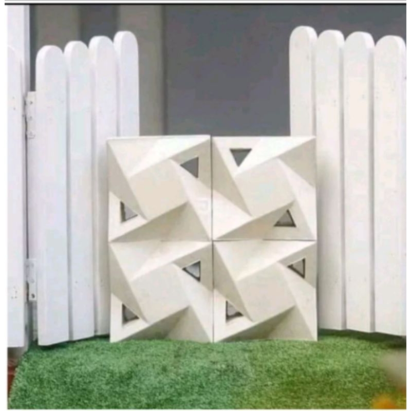 Roster beton/loster minimalis motif kincir putih
