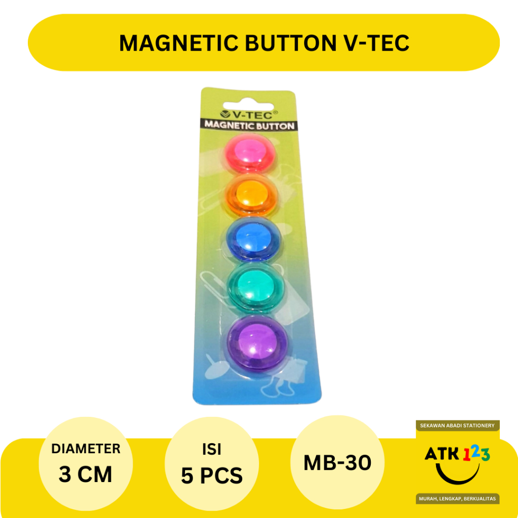 

Magnetic Button / Magnet Tempel V-Tec VT-MB 30 Clear